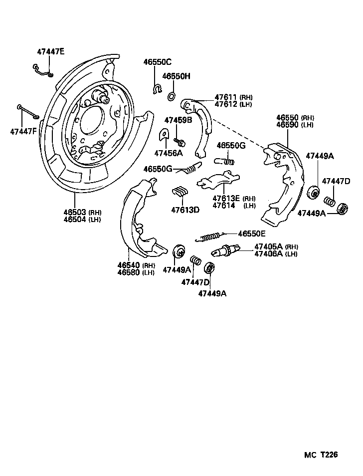 47447-07020 PIN, SHOE HOLD DOWN SPRING, NO.2(FOR PARKING BRAKE) product image