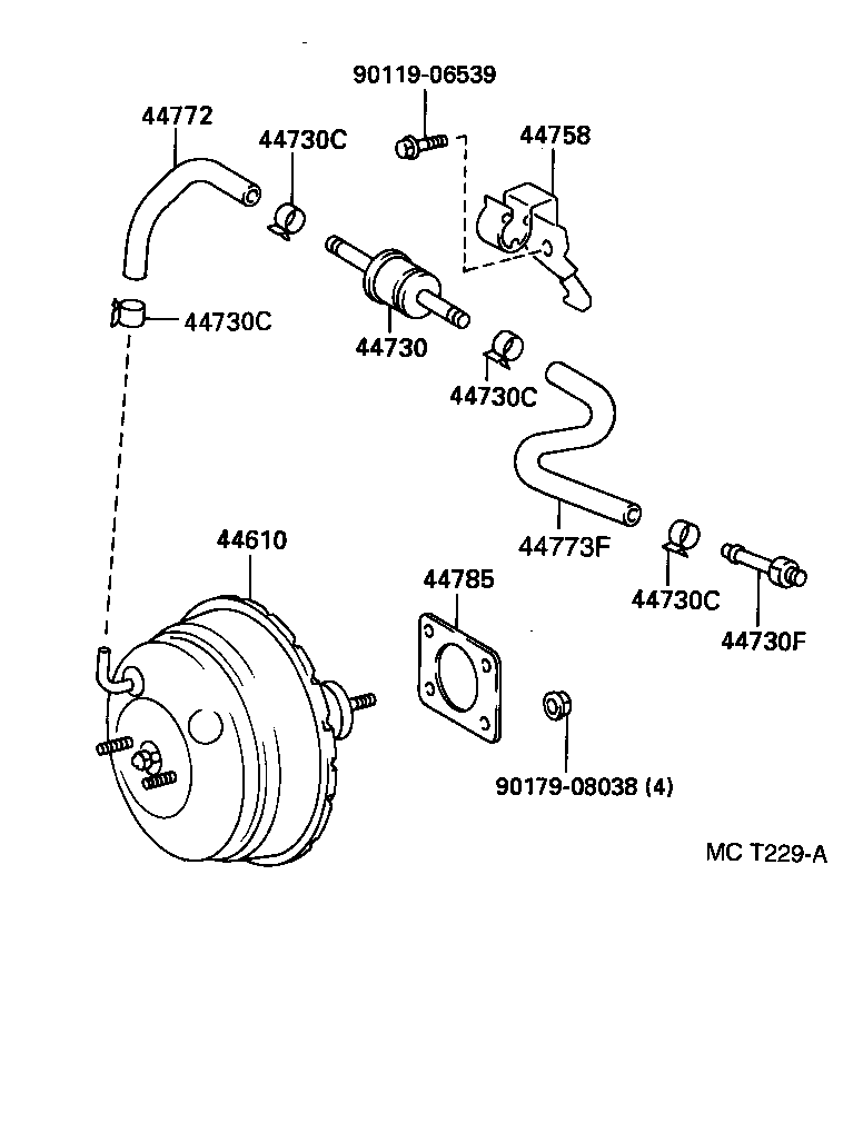 44610-33100 BOOSTER ASSY, BRAKE product image
