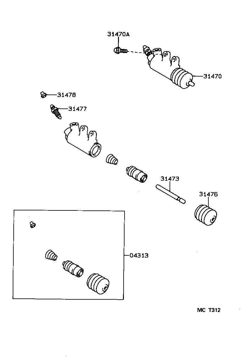 31478-01030 CAP, BLEEDER PLUG(FOR RELEASE CYLINDER) product image