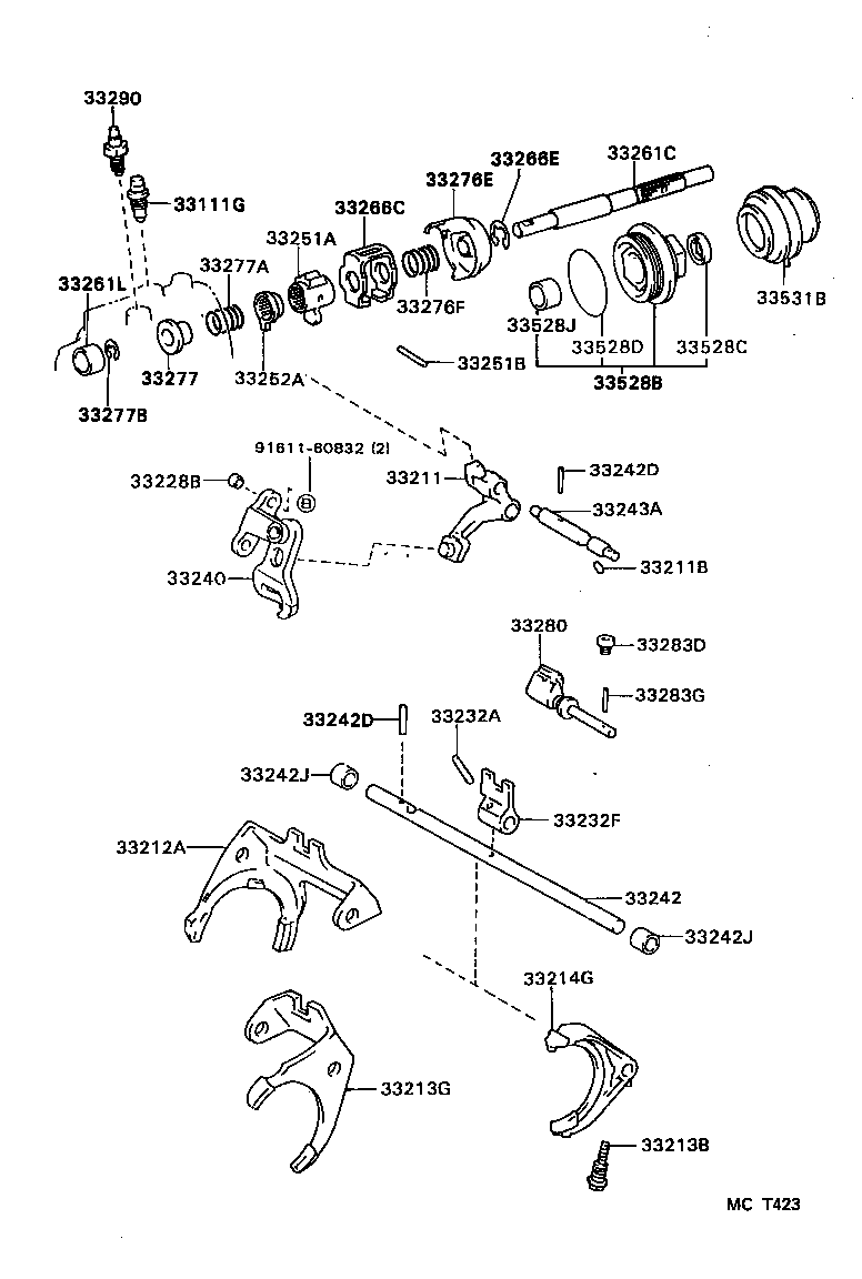 33220-32024 FORK, GEAR SHIFT, NO.2 product image
