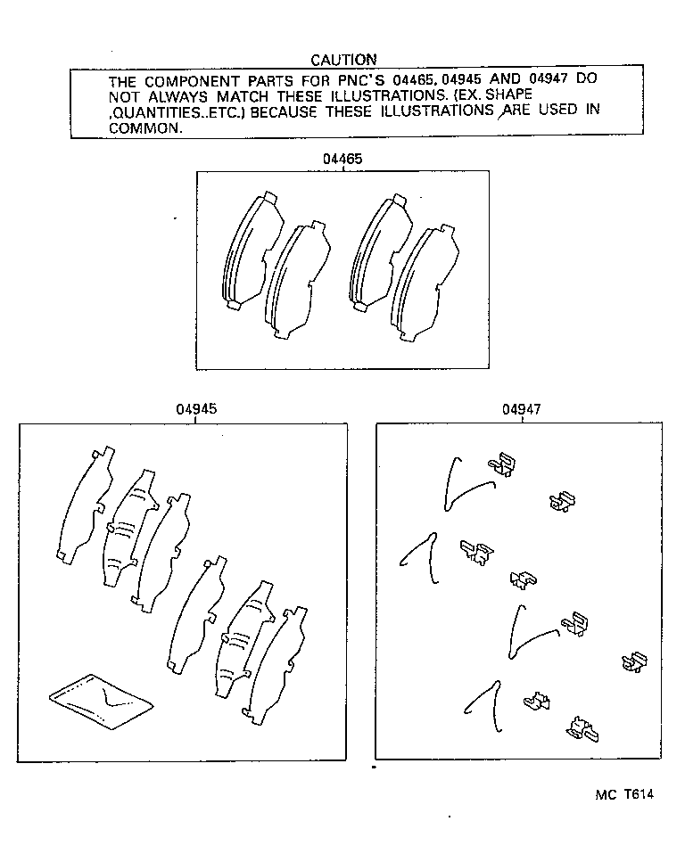 04465-22020 PAD KIT, DISC BRAKE, FRONT product image