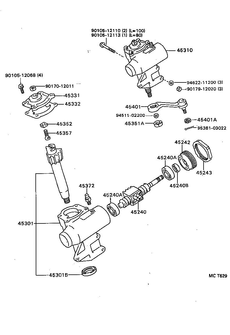 45406-39155 ROD SUB-ASSY, TIE, RH product image
