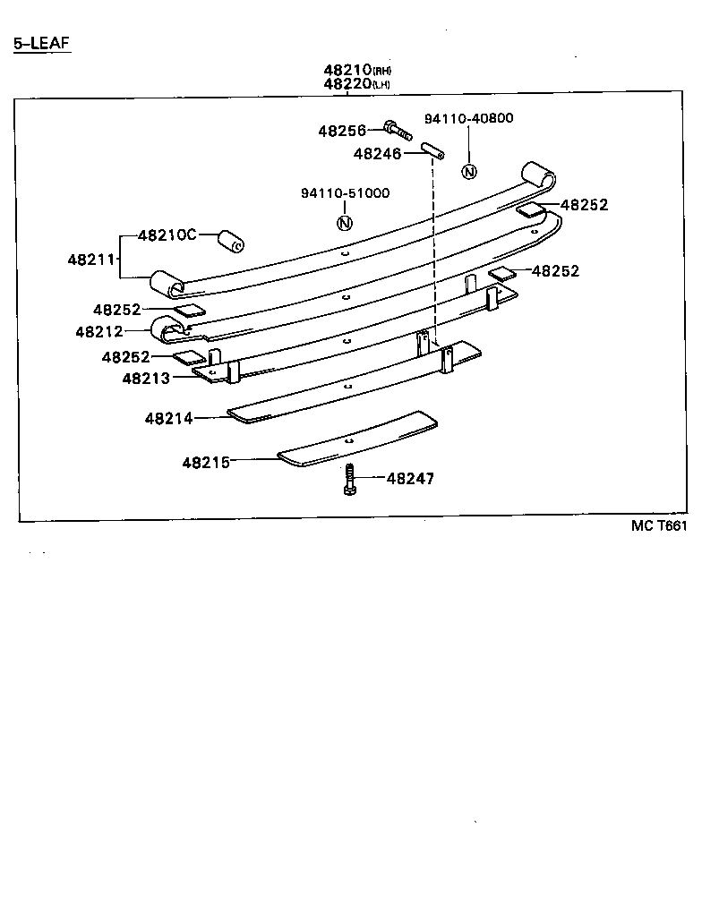 48414-35190 BRACKET, SPRING, NO.3 RH product image
