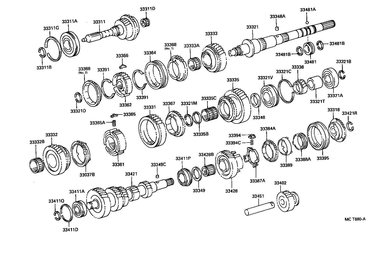 33032-60110 GEAR, 1ST product image