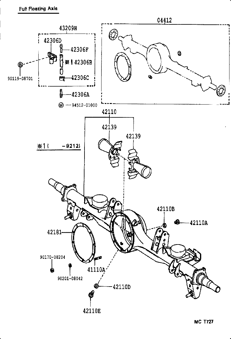 41110-60350 CARRIER ASSY, DIFFERENTIAL, REAR product image