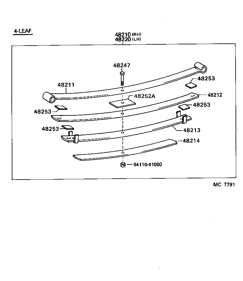 48414-34020 BRACKET, SPRING, NO.3 RH product image
