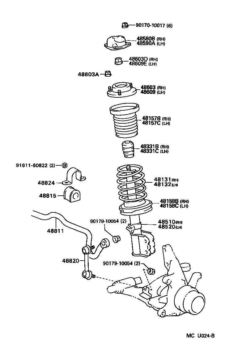 48131-06240 SPRING, FRONT COIL, RH product image