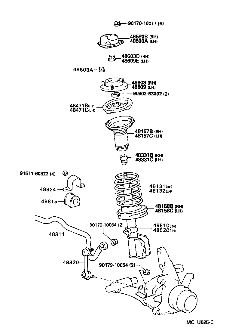 48131-06240 SPRING, FRONT COIL, RH product image