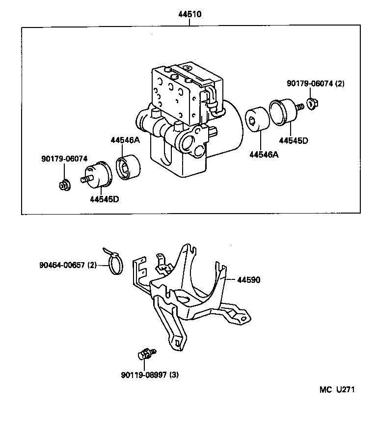 44590-30050 BRACKET ASSY, BRAKE ACTUATOR product image