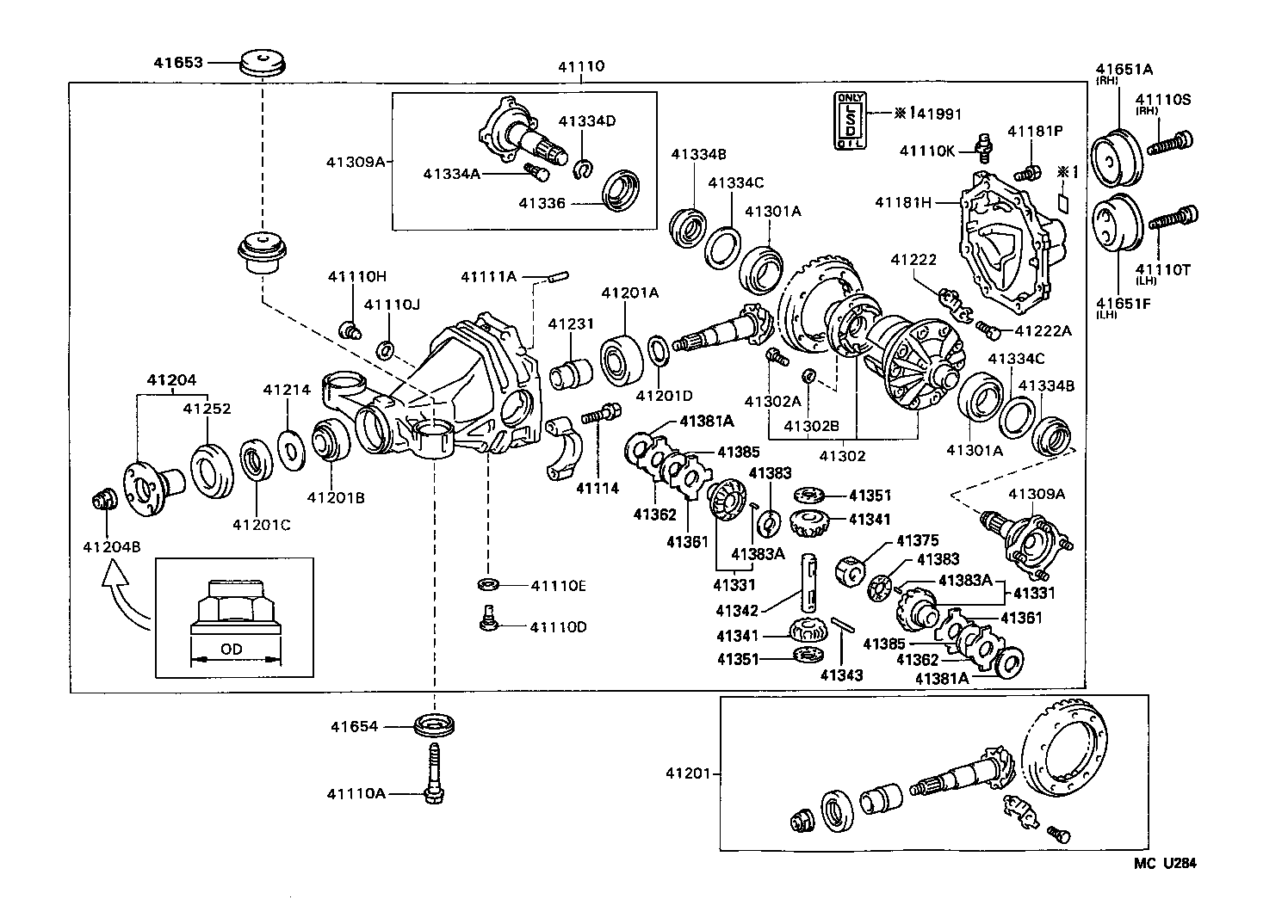 41201-80051 FINAL GEAR KIT, DIFFERENTIAL, REAR product image