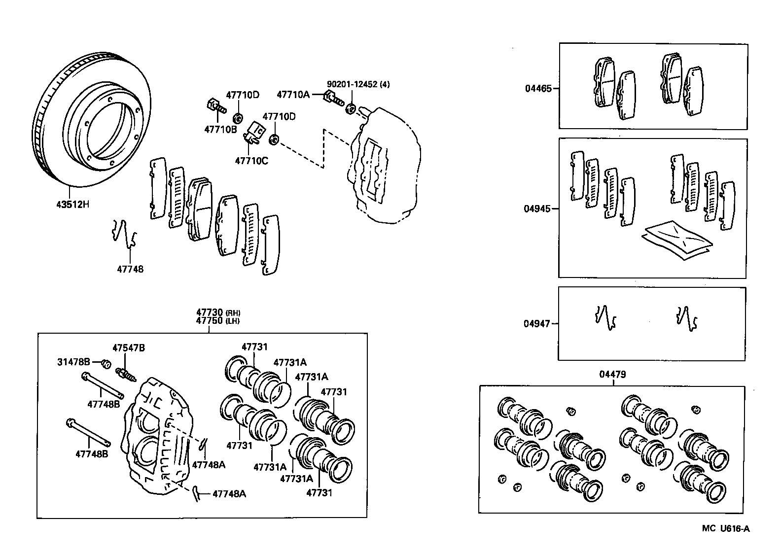 04465-37010 PAD KIT, DISC BRAKE, FRONT product image