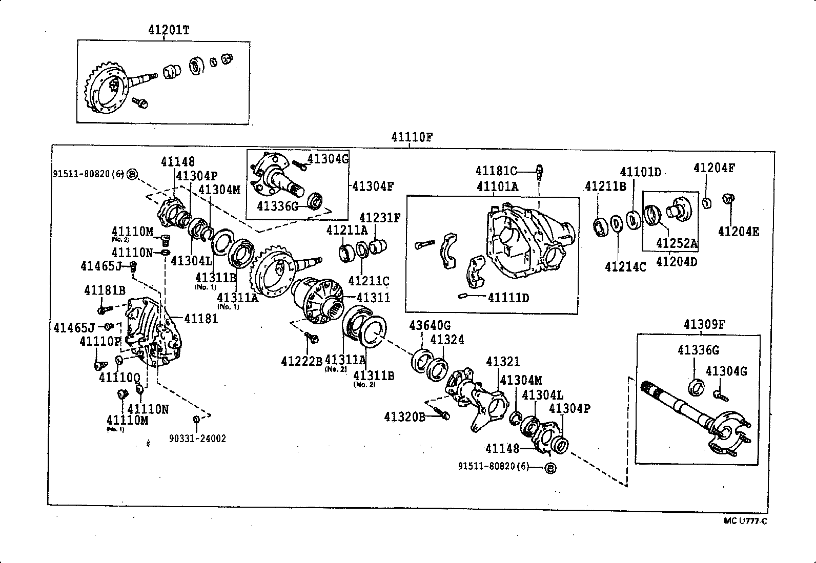 41108-65010 COVER, FRONT DIFFERENTIAL CARRIER product image