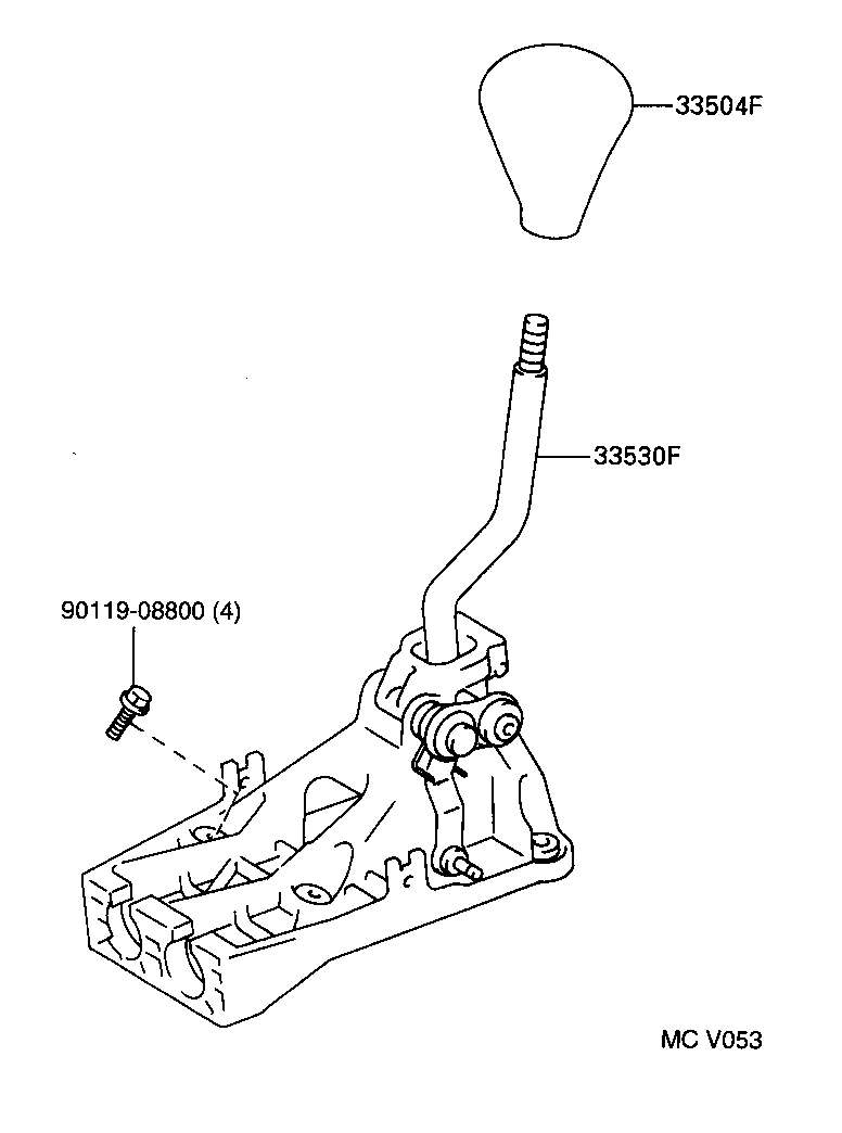 33055-10010 LEVER SUB-ASSY, SHIFT(FOR FLOOR SHIFT) product image