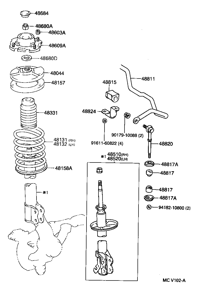 48131-1C030 SPRING, FRONT COIL, RH product image