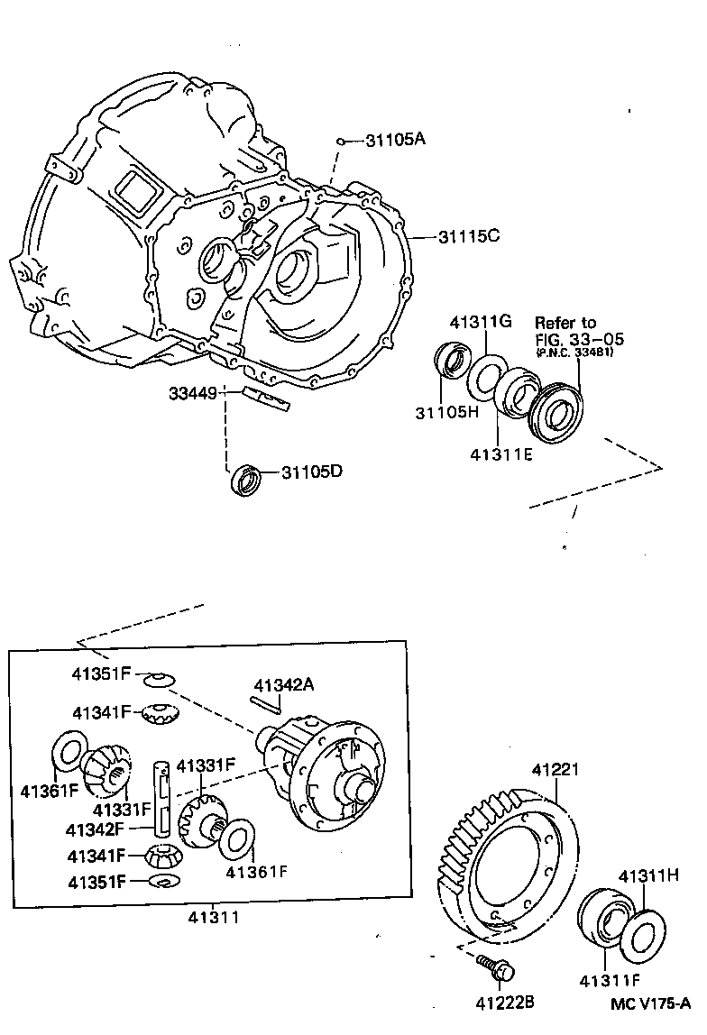 31115-16051 CASE, FRONT TRANSAXLE(MTM) product image