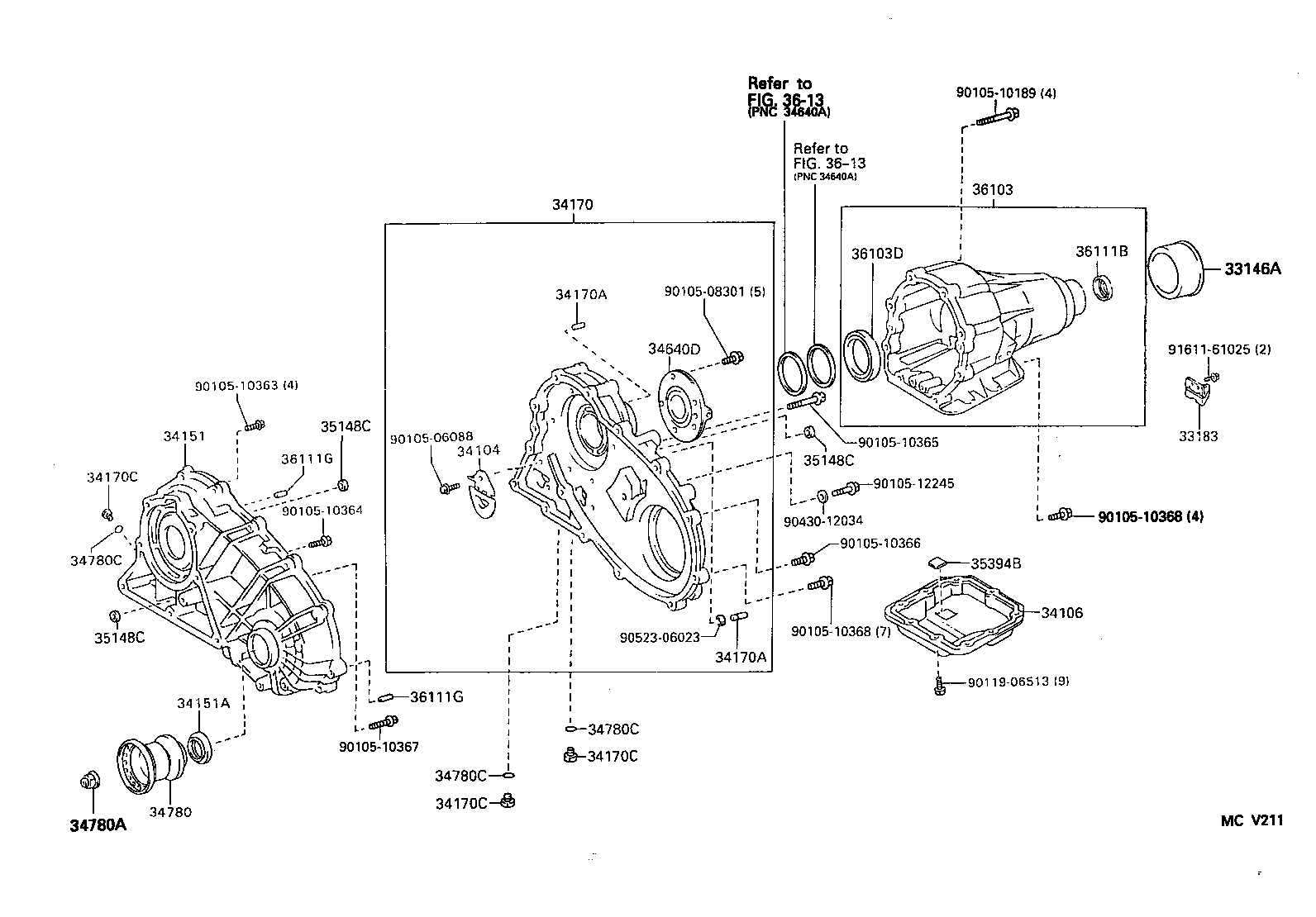 36101-30010 CASE SUB-ASSY, TRANSFER product image