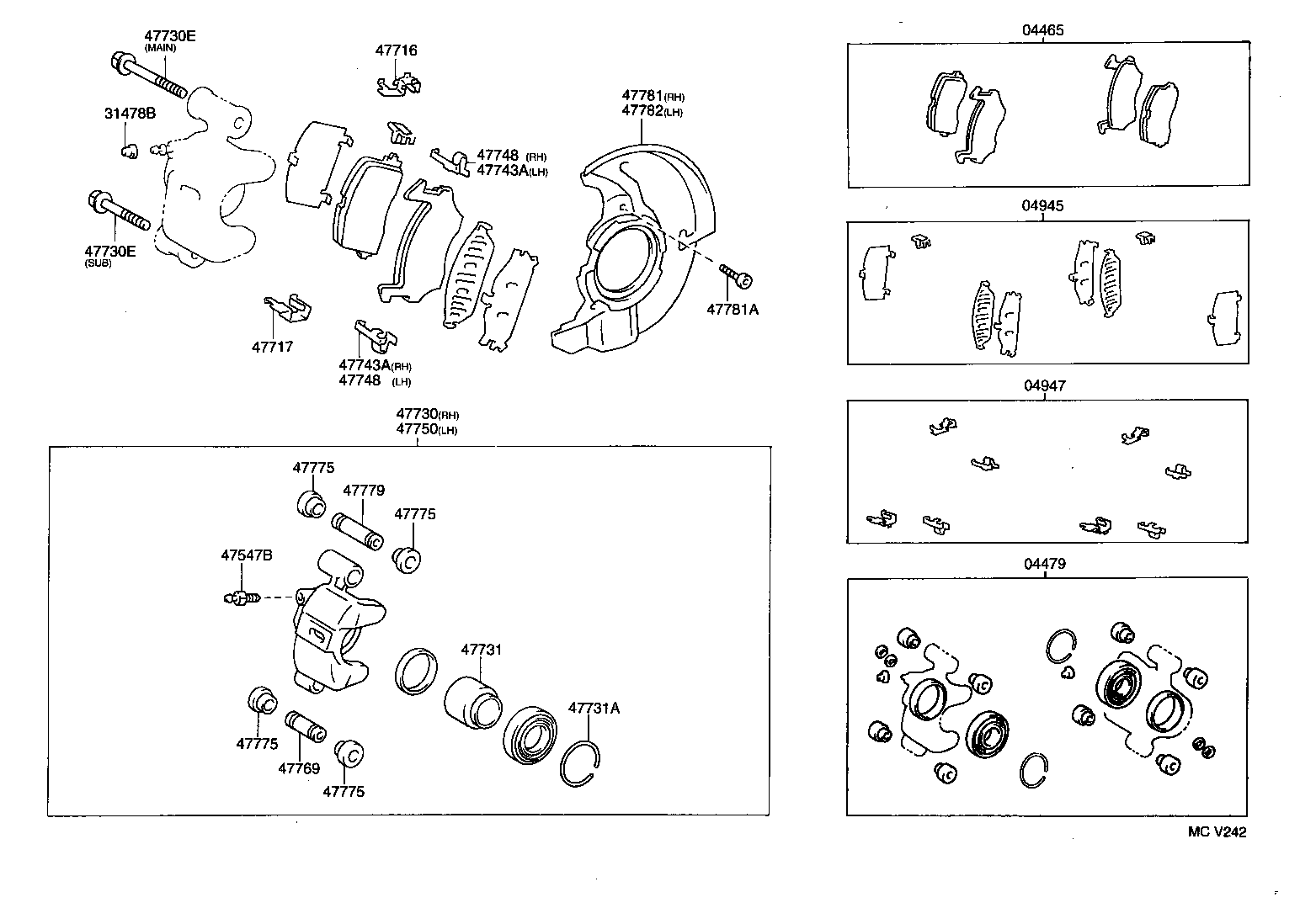 04465-16120 PAD KIT, DISC BRAKE, FRONT product image