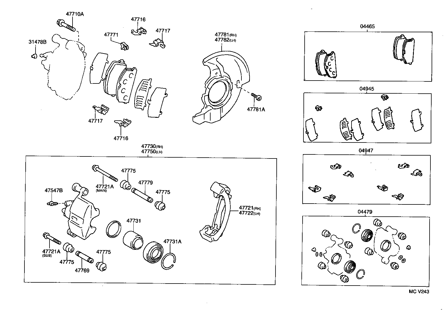 04465-16120 PAD KIT, DISC BRAKE, FRONT product image