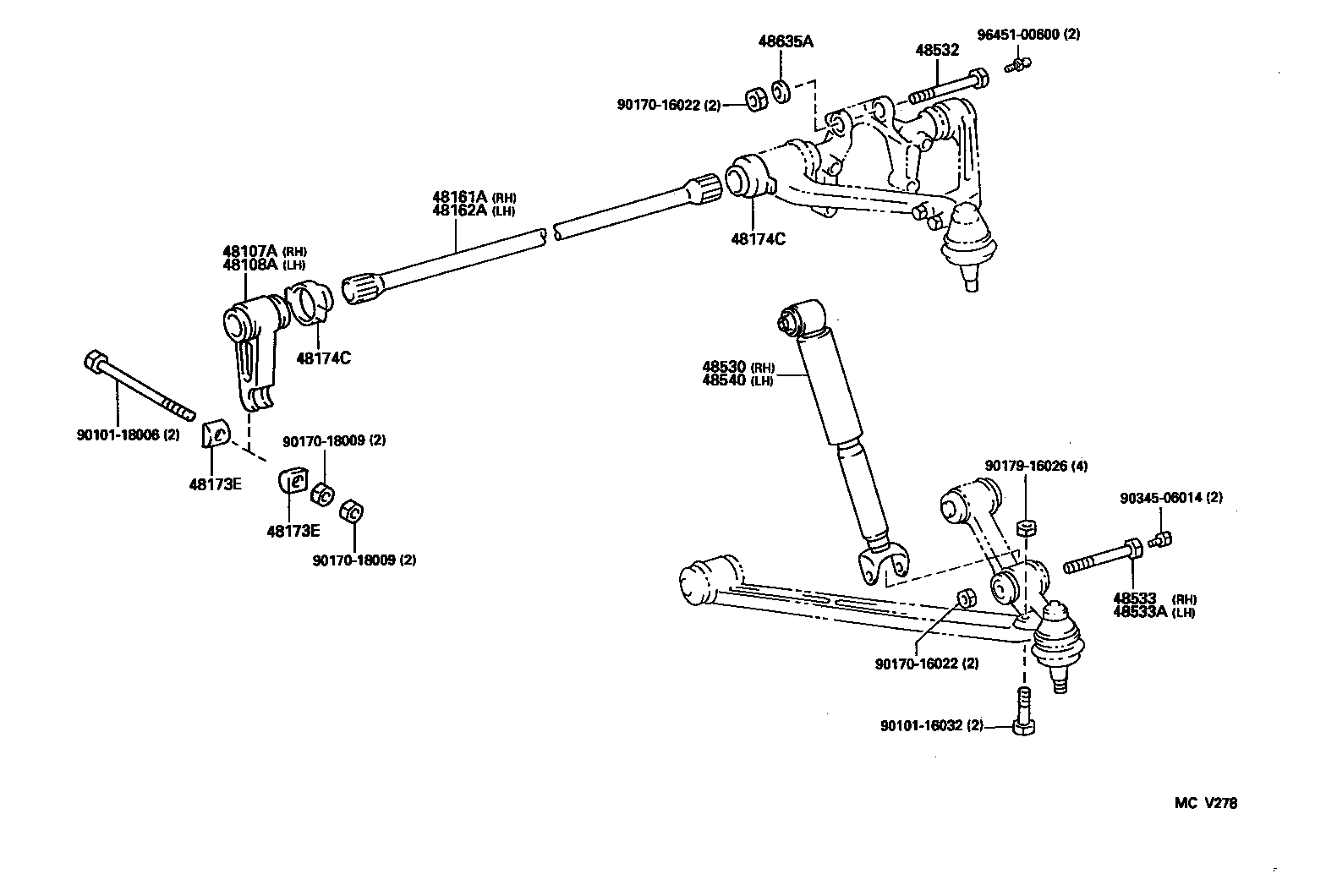 48532-65011 PIN, REAR SHOCK ABSORBER PIVOT product image