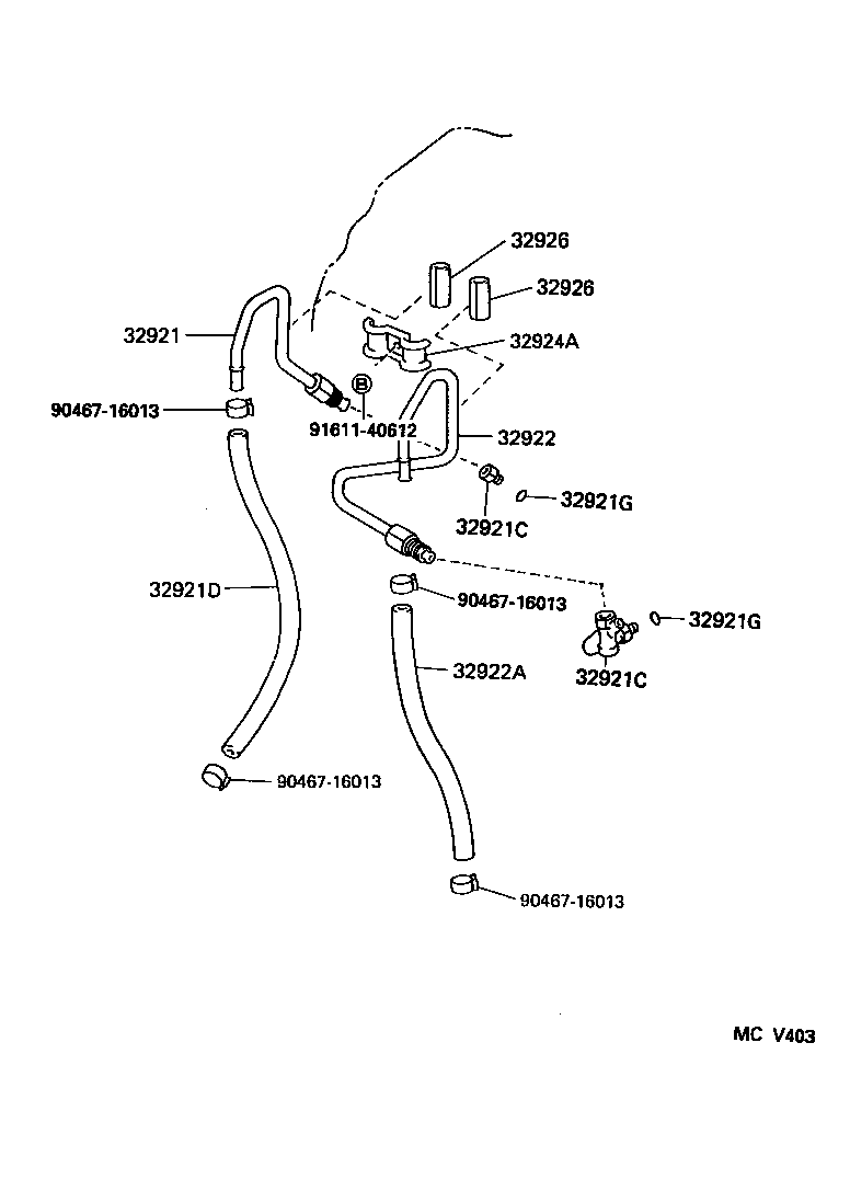 32922-33040 TUBE, OIL COOLER OUTLET, NO.1 product image