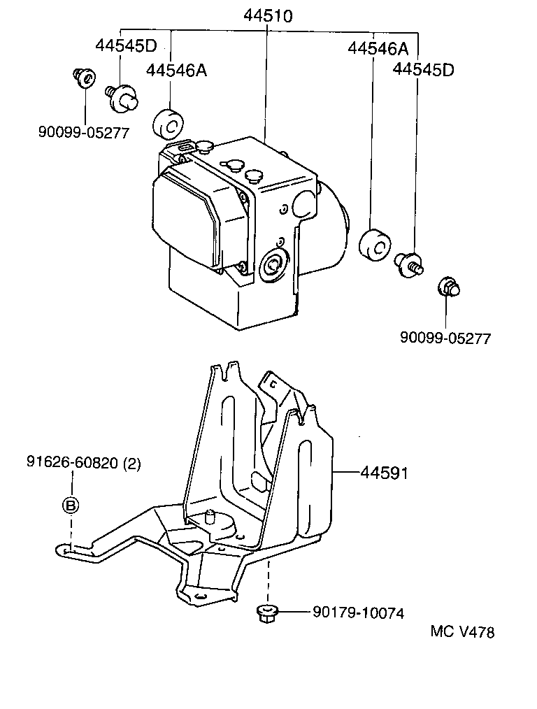 44580-32010 HARNESS, BRAKE ACTUATOR product image