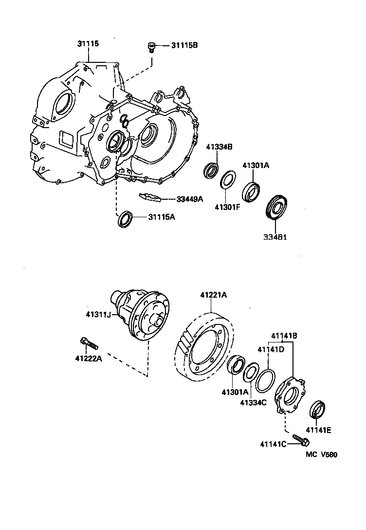 31105-32061 CASE, TRANSAXLE product image