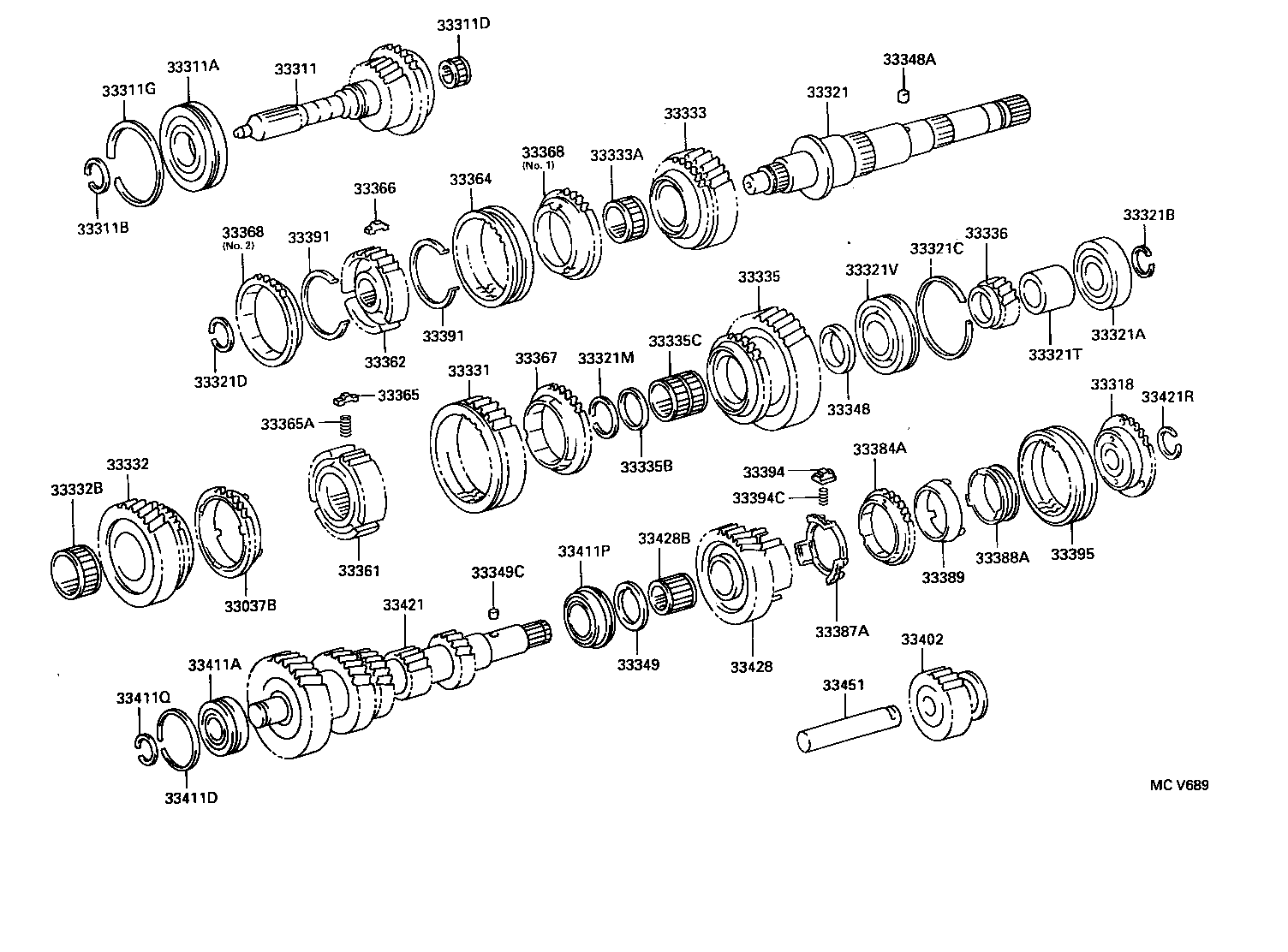 33032-60110 GEAR, 1ST product image