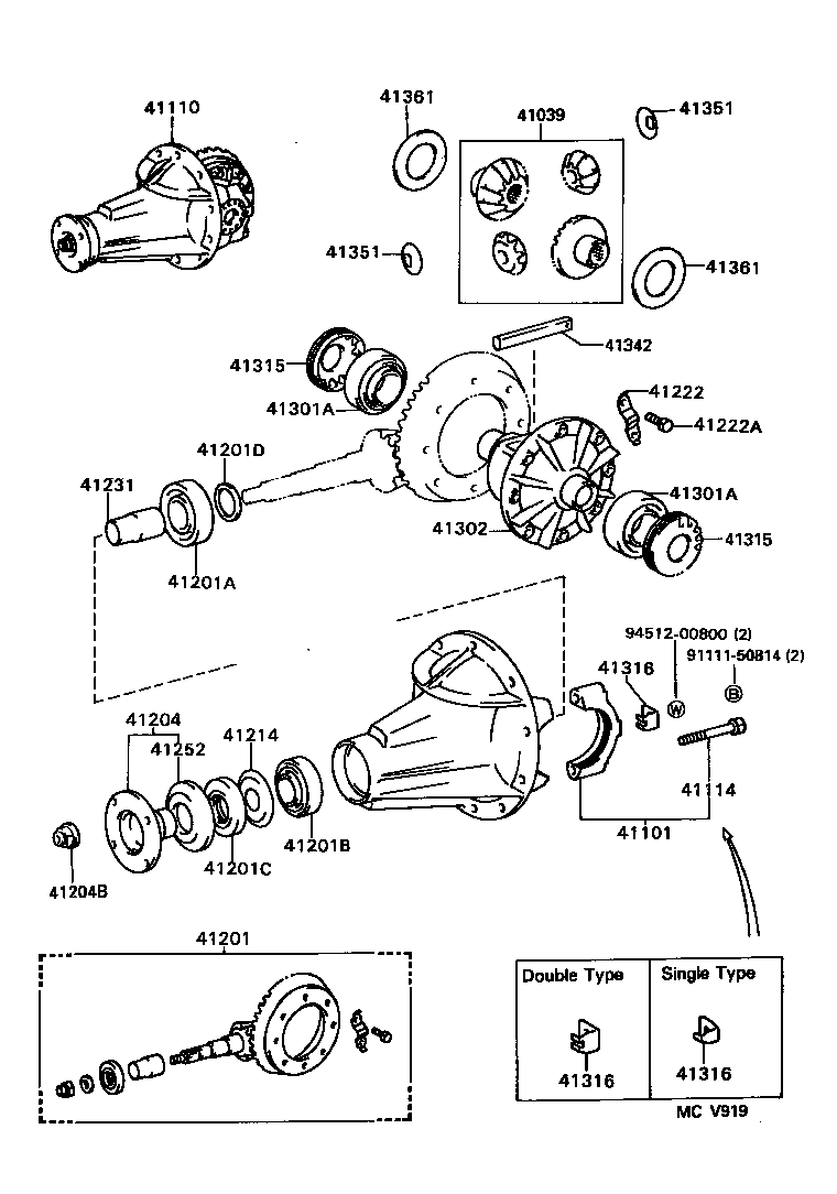 41039-28010 GEAR KIT, DIFFERENTIAL, REAR product image