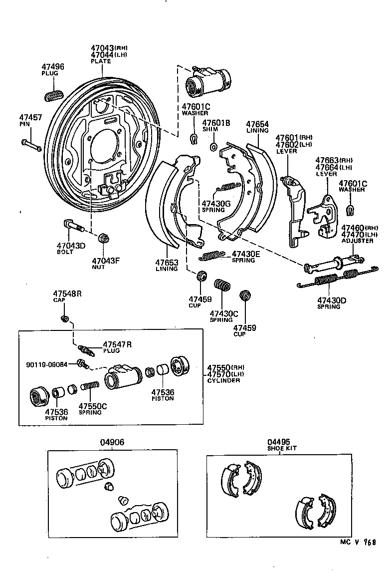 47044-27020 PLATE SUB-ASSY, BRAKE BACKING, REAR LH product image
