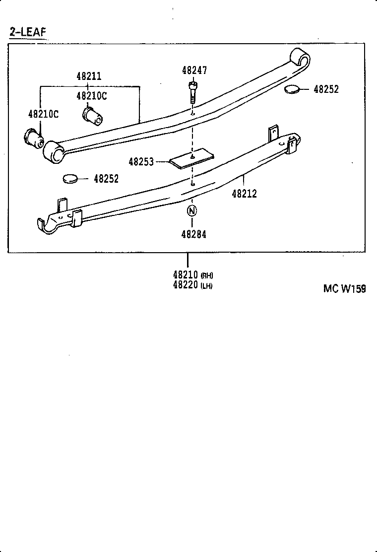 48414-36310 BRACKET, SPRING, NO.3 RH product image