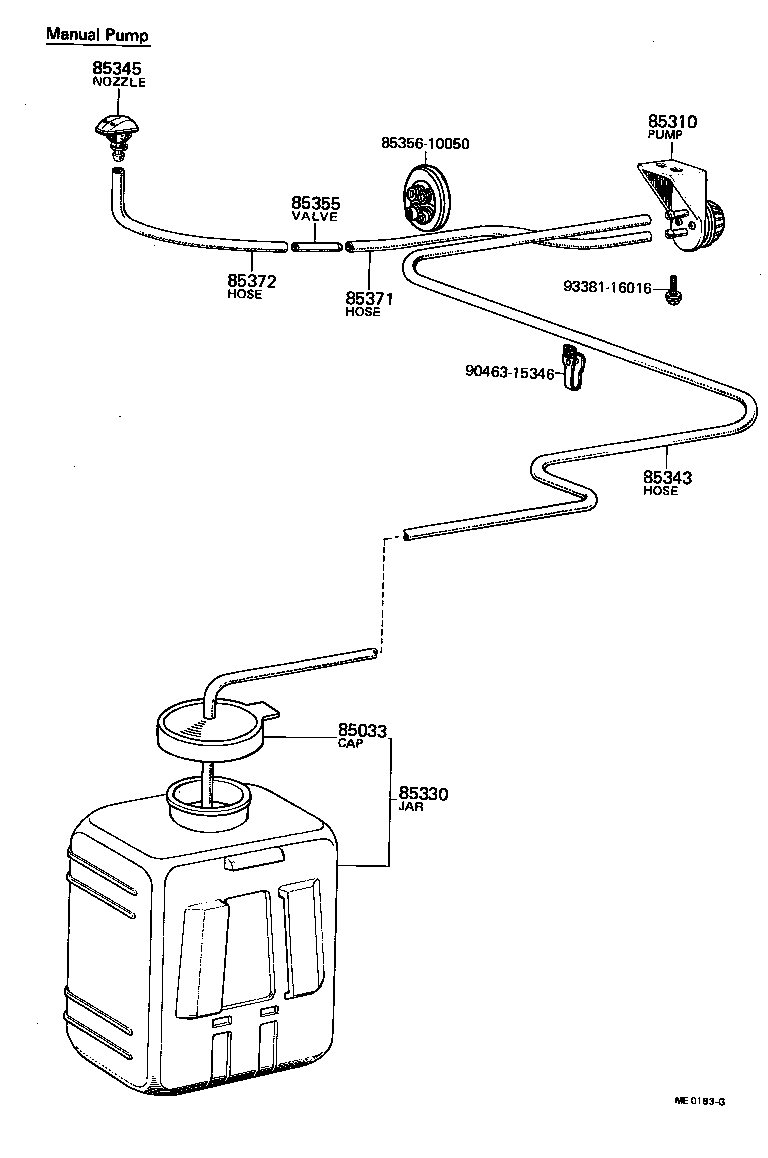 85332-10070 CAP ASSY, WINDSHIELD WASHER product image