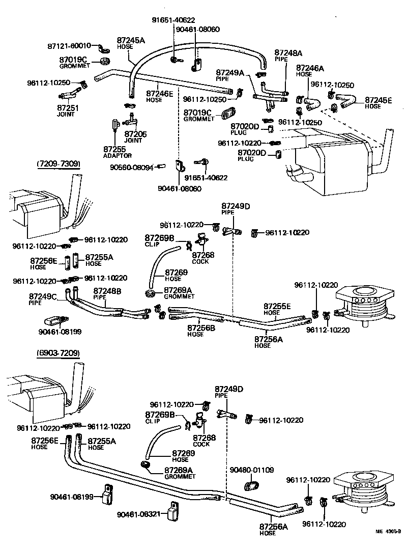 99551-20070 HOSE, REAR HEATER WATER INLET, A(FROM ENGINE) product image
