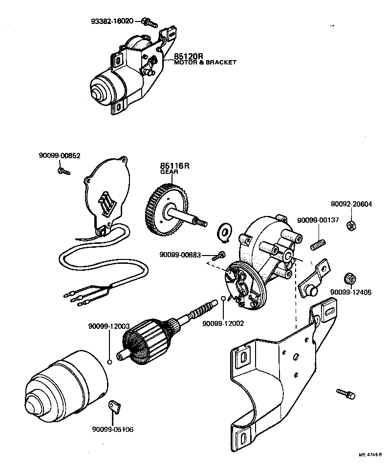 85220-12200 BLADE ASSY, REAR WIPER product image