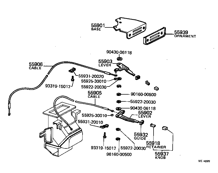 55901-10022 BASE SUB-ASSY, HEATER CONTROL product image