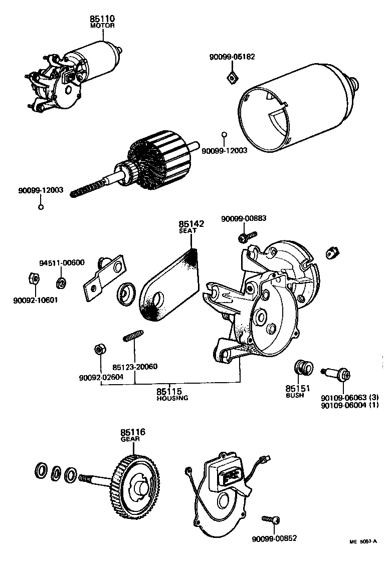 85190-20220 ARM ASSY, WINDSHIELD WIPER product image