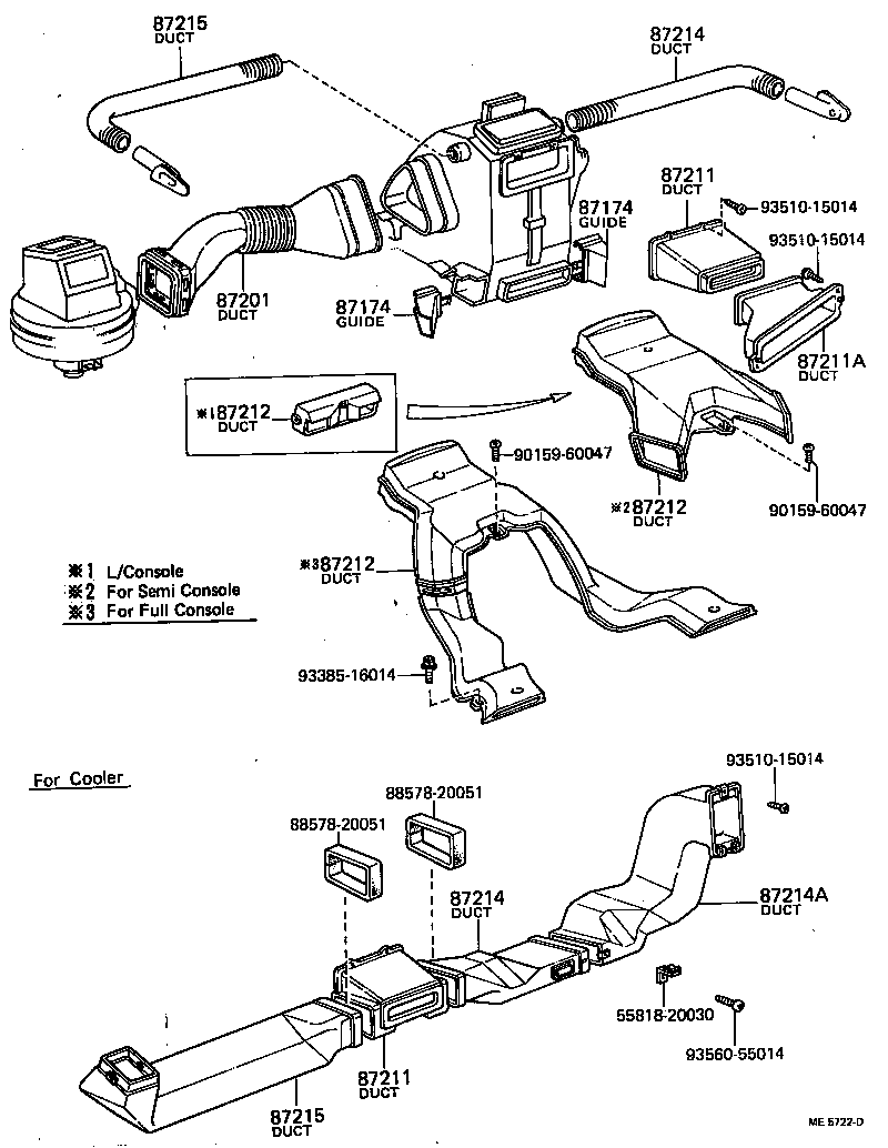 55971-20020 DUCT, AIR, SIDE NO.1 RH product image