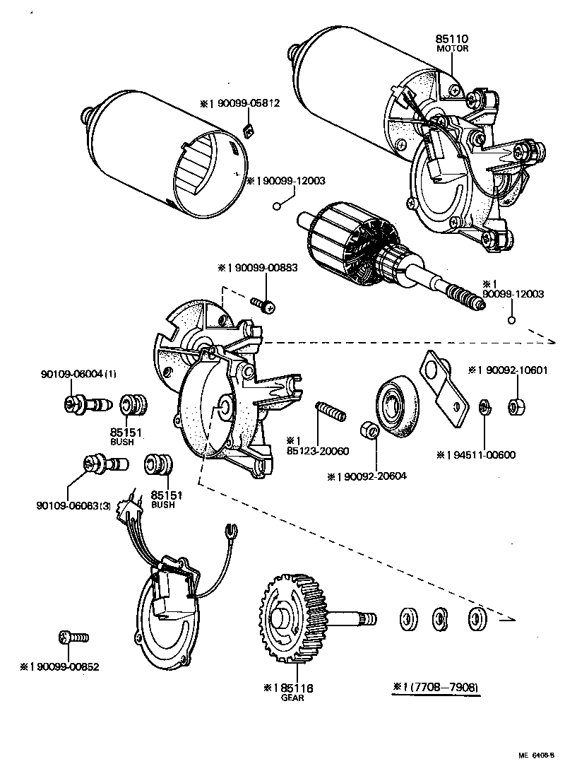 85160-14142 LINK ASSY, WINDSHIELD WIPER product image