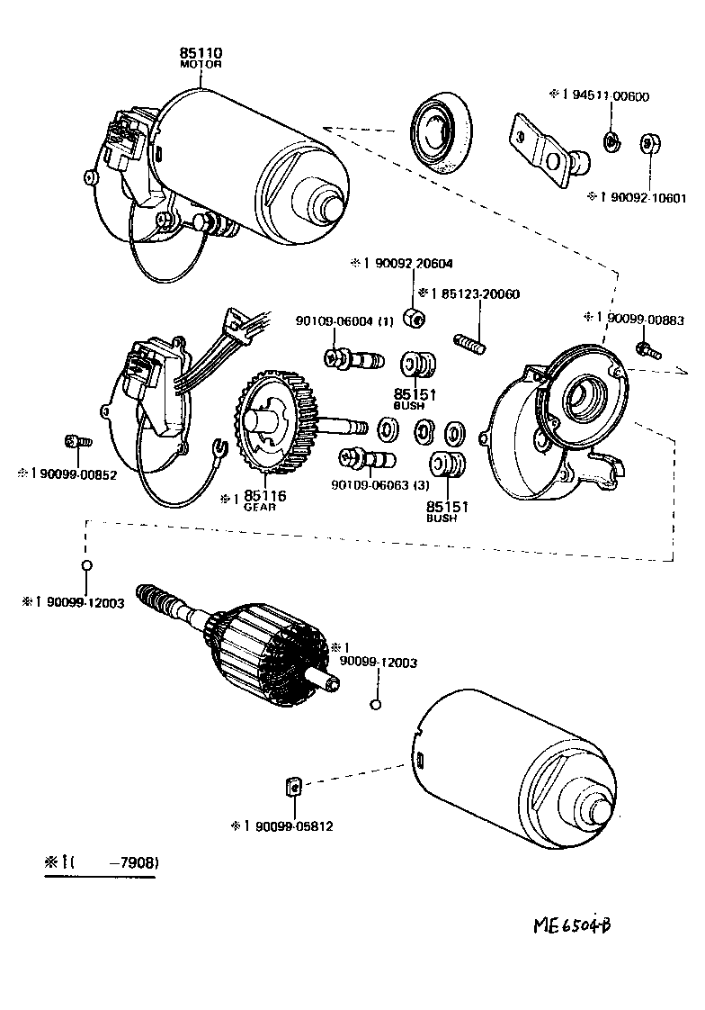 85110-14150 MOTOR ASSY, WINDSHIELD WIPER product image