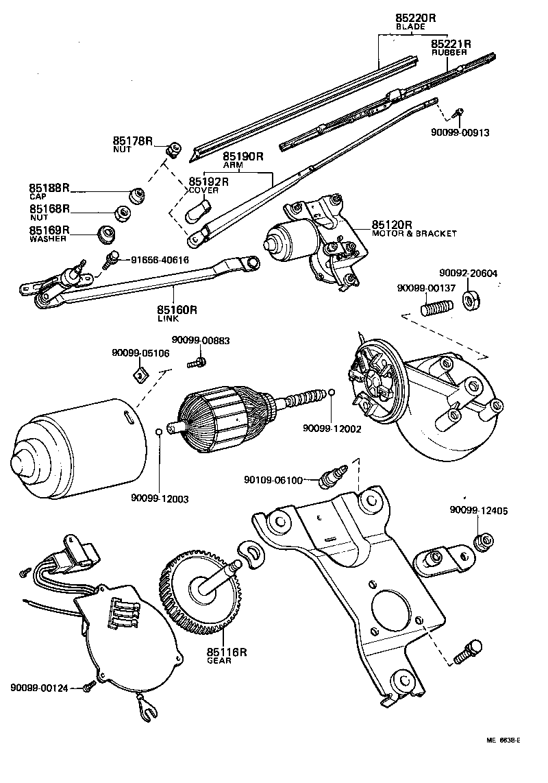 85160-14170 LINK ASSY, REAR WIPER product image