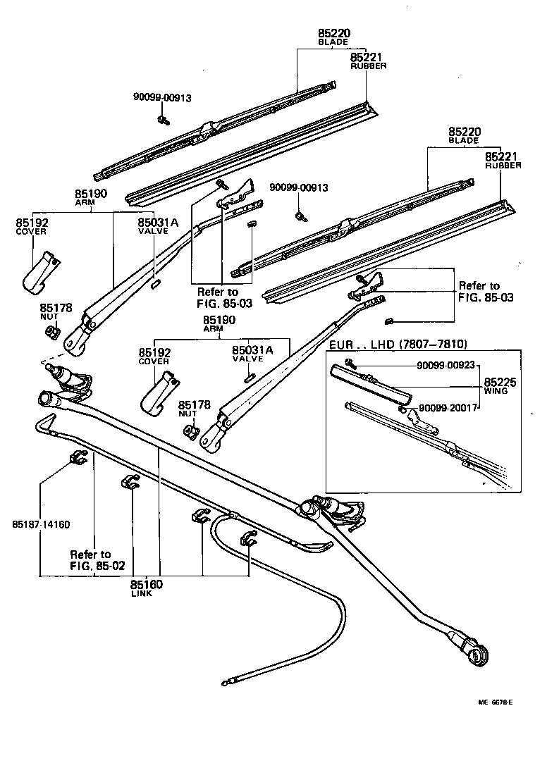 85160-14142 LINK ASSY, WINDSHIELD WIPER product image