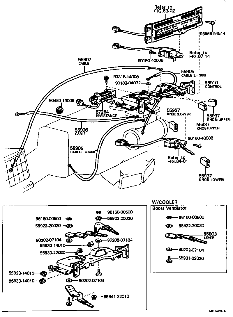 55085-22010 DUCT, AIR, SIDE NO.1 RH product image