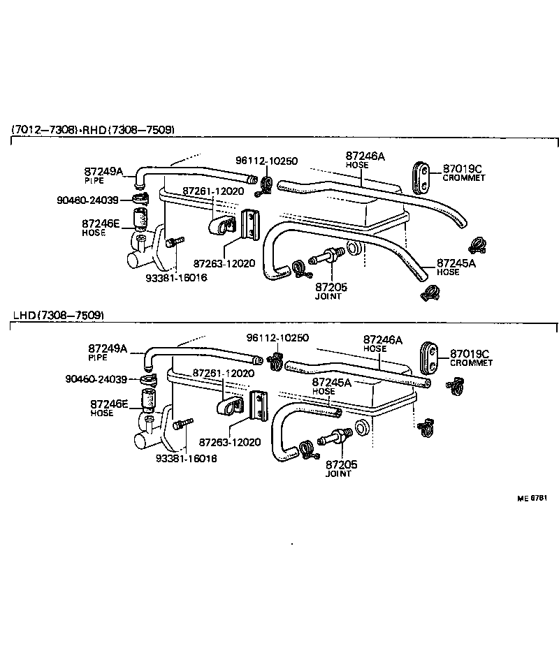 99552-31000 HOSE, HEATER WATER, OUTLET A product image