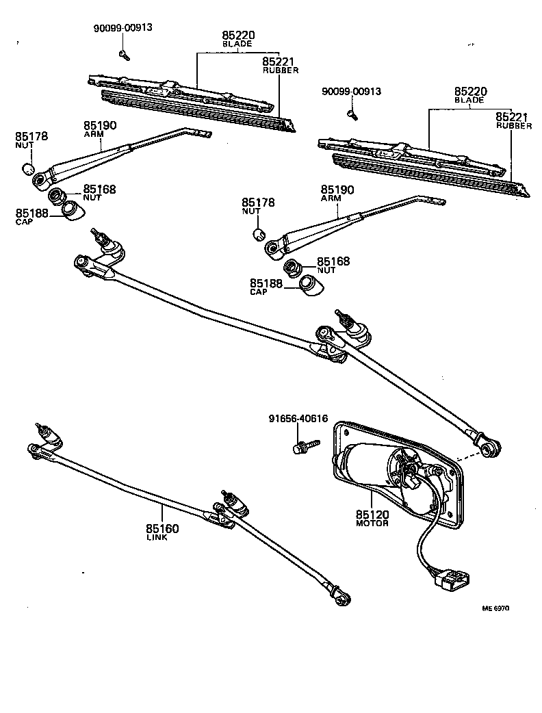 85160-89109 LINK ASSY, WINDSHIELD WIPER product image