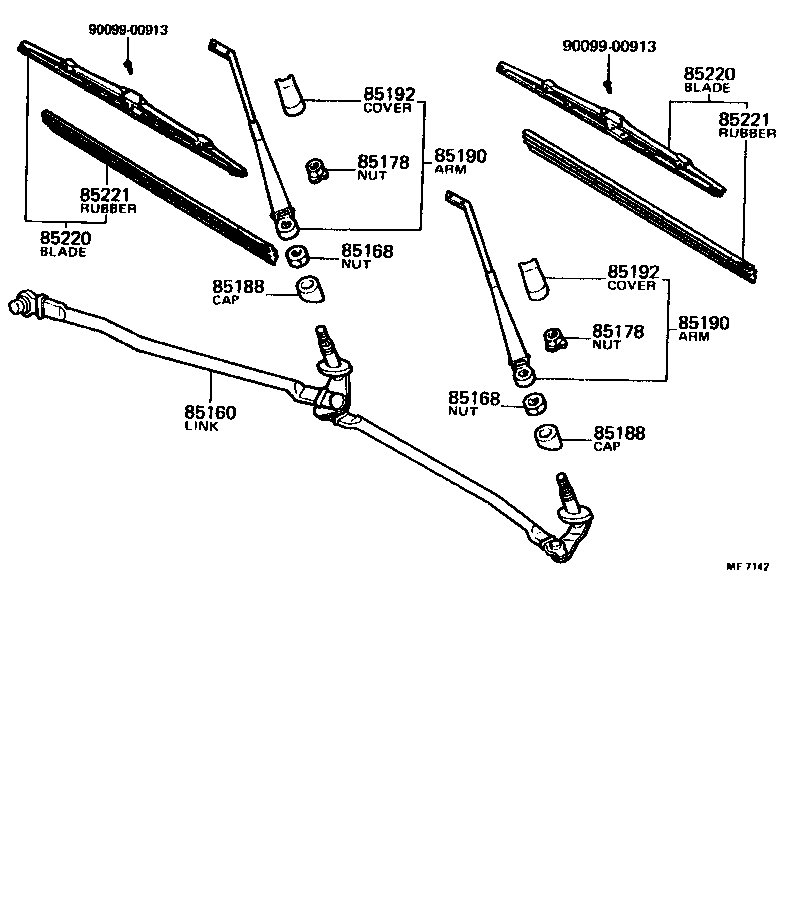 85060-12150 ARM AND BLADE ASSY, WINDSHIELD WIPER product image
