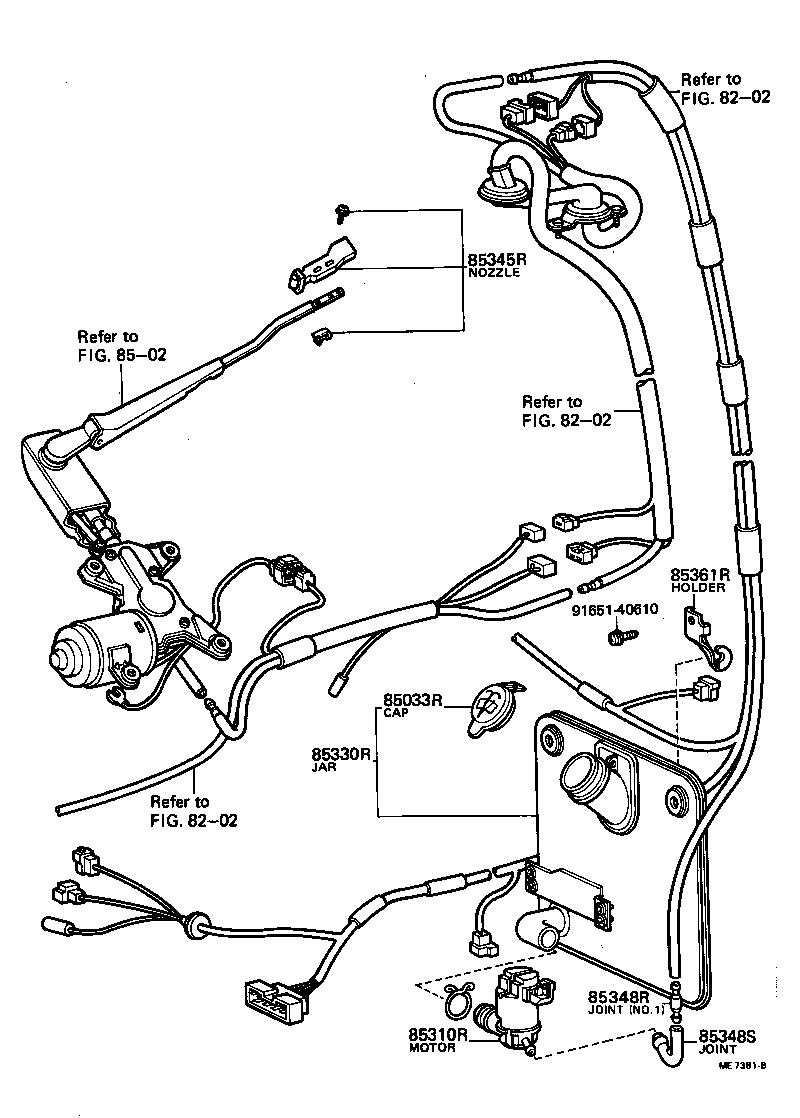 85330-22050 JAR ASSY, REAR WASHER product image