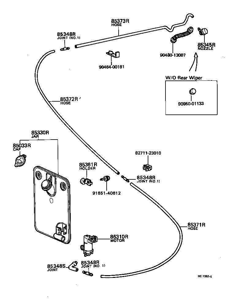 85330-22050 JAR ASSY, REAR WASHER product image