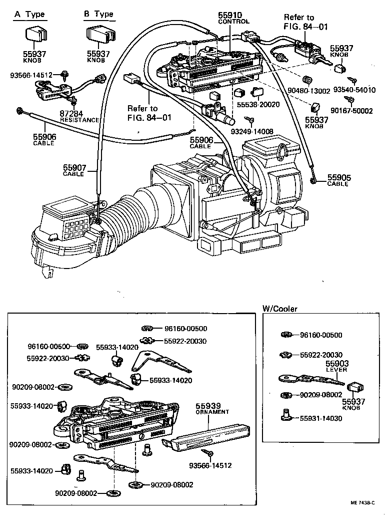 55084-20041 DUCT, AIR, SIDE NO.2 LH product image