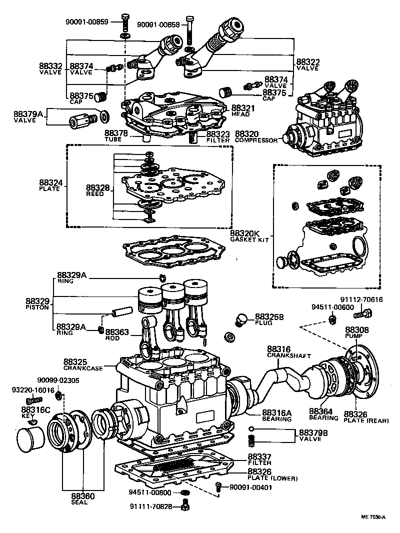 88434-36070 BRACKET, COMPRESSOR MOUNTING, NO.2 product image