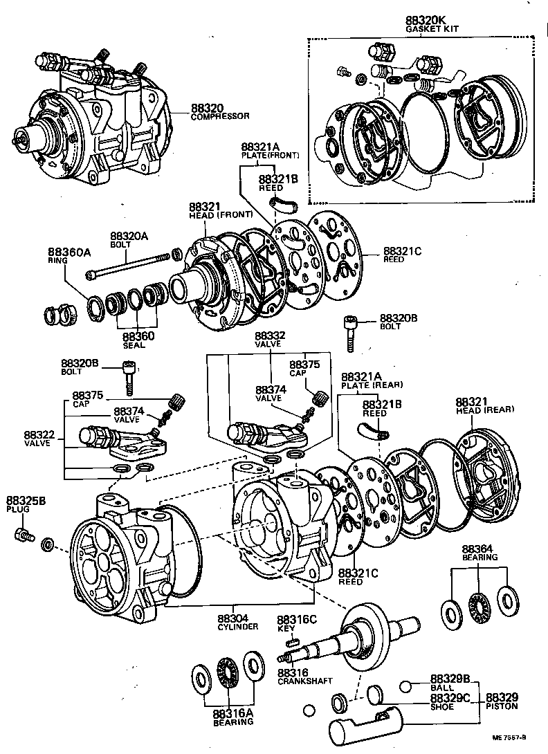88320-22150 COMPRESSOR ASSY, COOLER product image