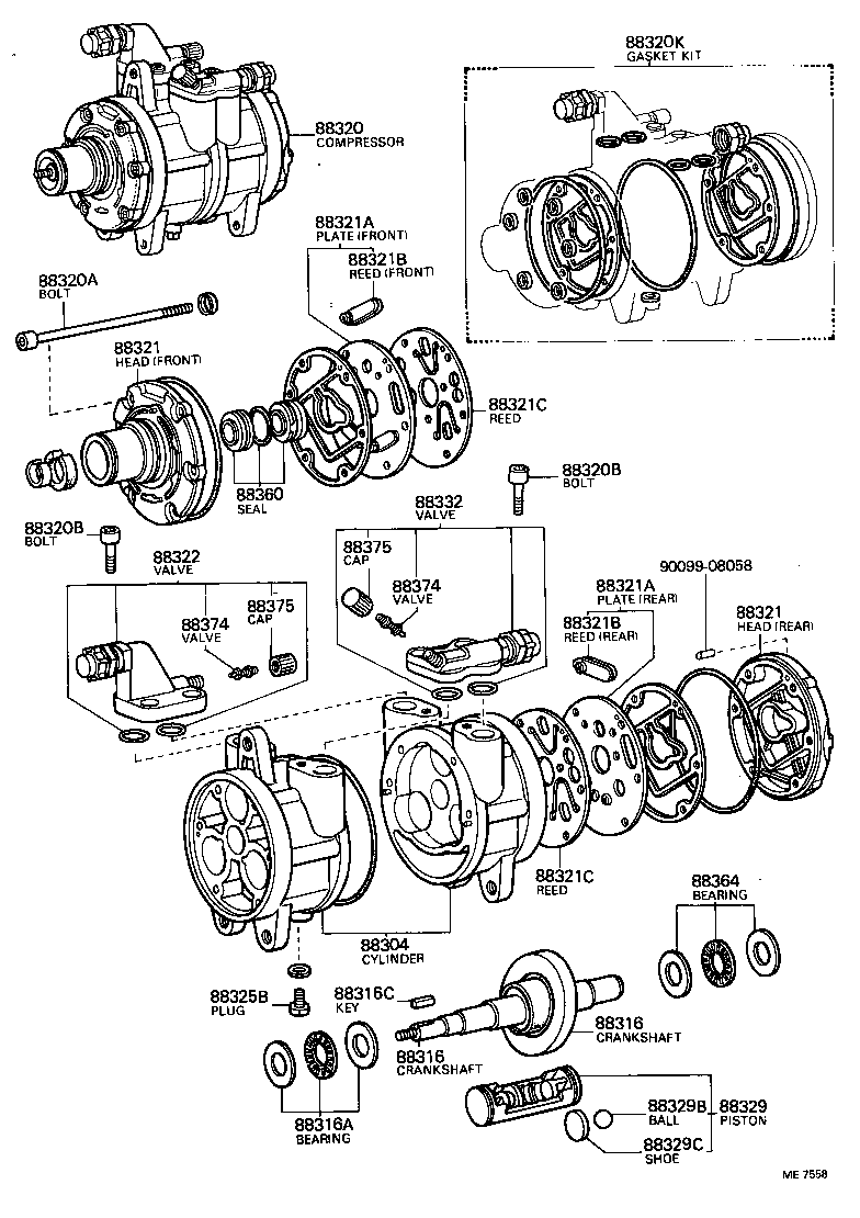 88320-22150 COMPRESSOR ASSY, COOLER product image